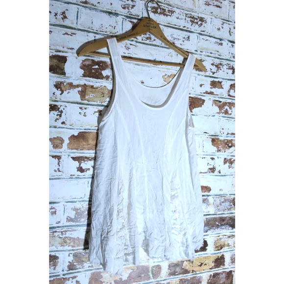 Free People Intimately Ruffled Up Side Detail Flowing Swing Slip Tank Top - Picture 9 of 9